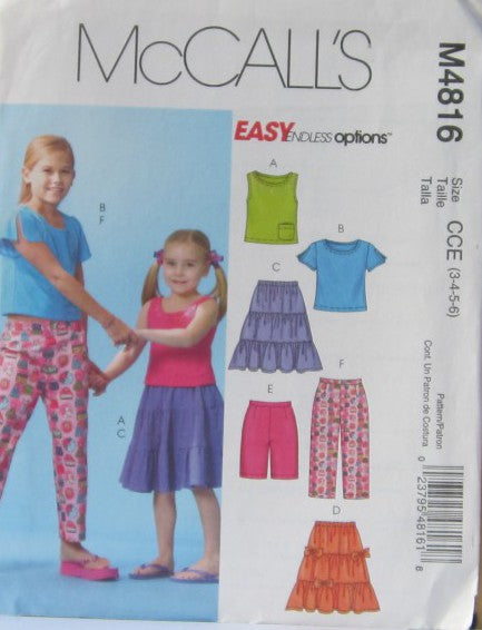 CHILDRENS AND GIRLS TOPS SKIRTS SHORT AND CAPRI PANTS