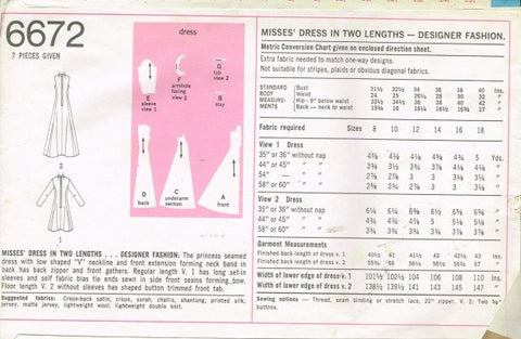 MISSES DRESS IN TWO LENGTHS DESIGNER FASHION