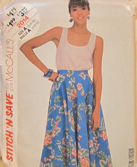 MISSES' TOP AND SKIRT
