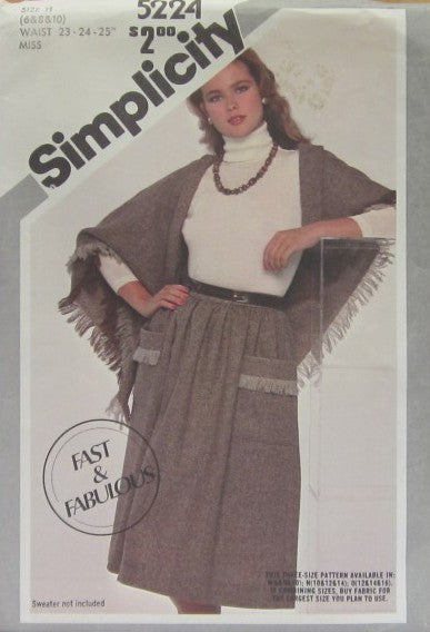 MISSES' FAST AND FABULOUS TM SKIRT AND SHAWL