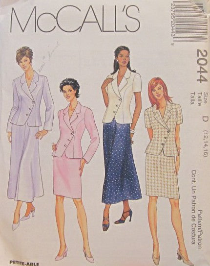 MISSES' LINED JACKET AND SKIRTS