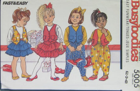CHILDRENS VEST TOP SKIRT AND PANTS