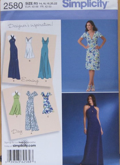 MISSES KNIT DRESS IN TWO LENGTHS WITH BODICE VARIATIONS