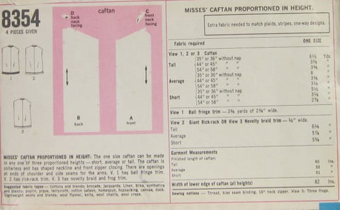 MISSES CAFTAN