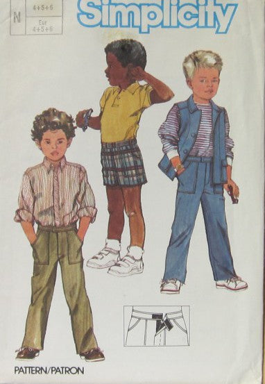 CHILD'S EASY-TO-SEW PANTS OR SHORTS AND VEST