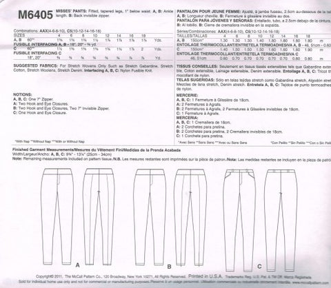MISSES' PANTS