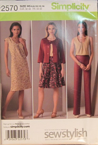 MISSES PANTS SKIRT JACKET AND DRESS OR TOP