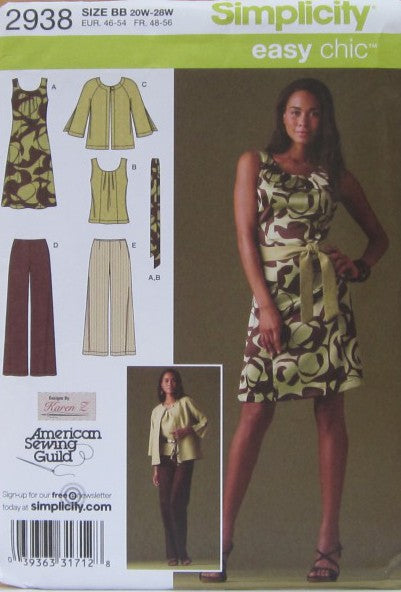 MISSES/WOMENS DRESS OR TOP PANTS IN TWO LENGTHS JACKET