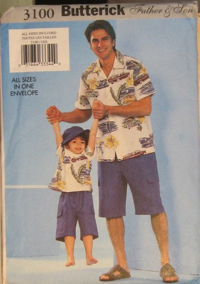 MENS/ CIILDRENS/BOYS SHIRT SHORTS AND HAT