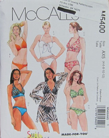 MISSES' TWO-PIECE BATHING SUIT AND COVER-UP