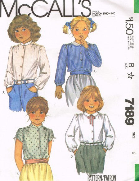 CHILDREN'S AND GIRLS' BLOUSES