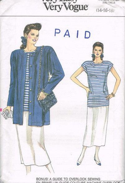 MISSES' JACKET, TOP AND SKIRT