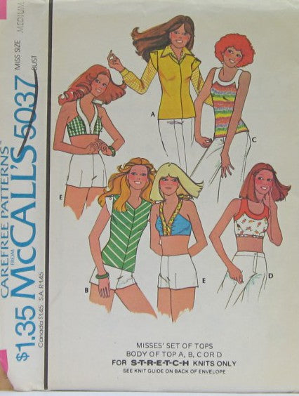 MISSES SET OF TOPS-BODY OF TOP A,B,C, OR D FOR UNBOND