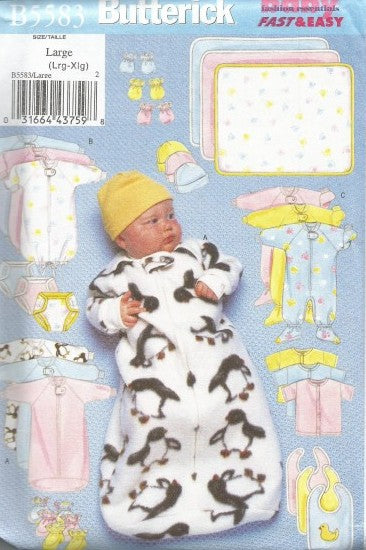 INFANTS' BUNTING, JUMPSUIT, SHIRT, DIAPER COVER, HAT, BIB,