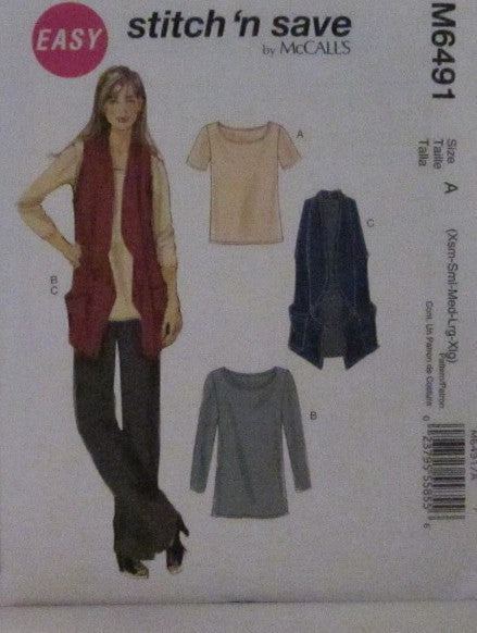 MISSES TOP AND VEST