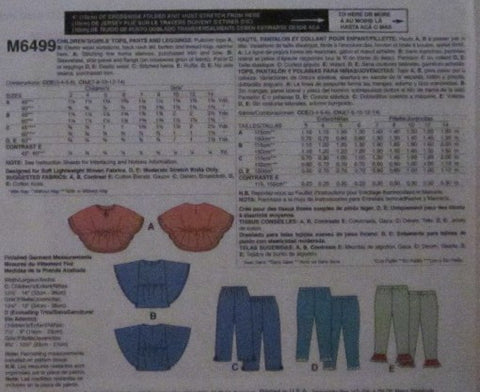 CHILDRENS/GIRLS TOPS PANTS AND LEGGINGS