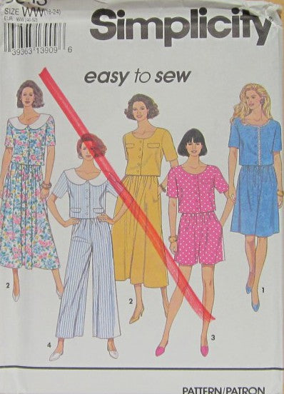MISSES' TWO-PIECE DRESS WITH SKIRT AND SPLIT SKIRT, EACH IN TWO