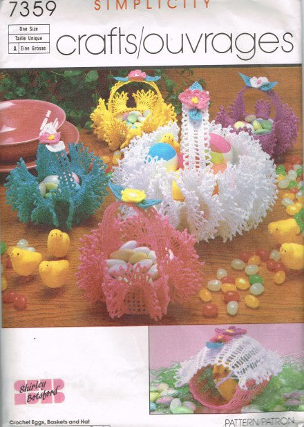 CROCHET EGGS, BASKET AND HATS