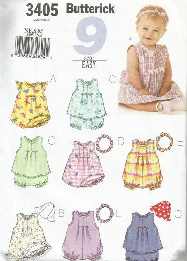 INFANTS DRESS, TOP, ROMPER, PANTIES,HAT AND HEADBAND