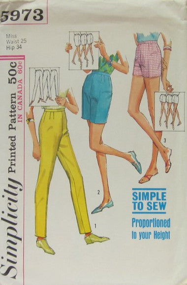 MISSES' SHORTS, JAMAICA SHORTS AND SLACKS IN PROPORTIONED SIZES