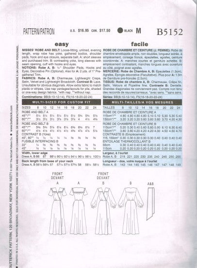 MISSES' ROBE AND BELT