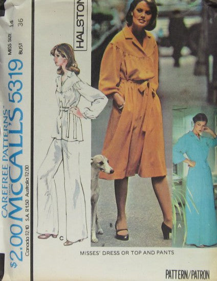 MISSES' DRESS OR TOP AND PANTS