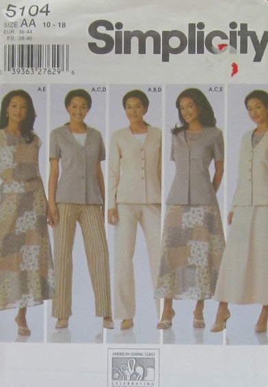 MISSES/WOMENS TOP JACKET PANTS AND SKIRT