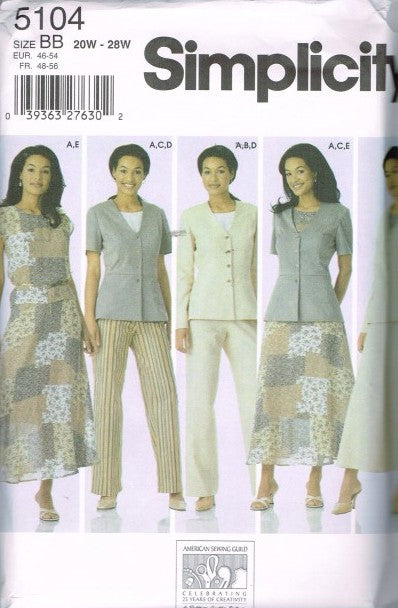 MISSES WOMEN TOP JACKET PANTS AND SKIRT