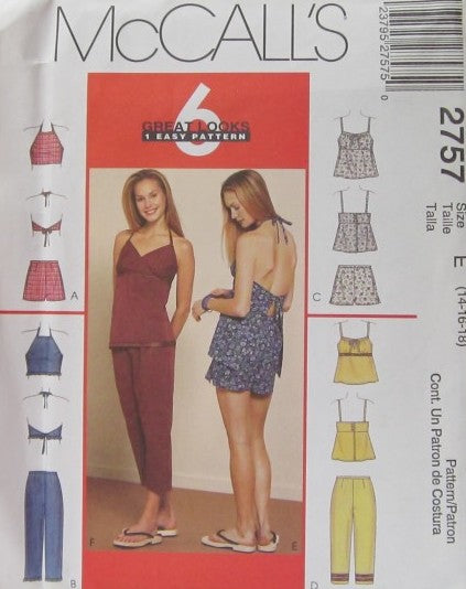 MISSES TOPS CAPRI PANTS AND SHORTS