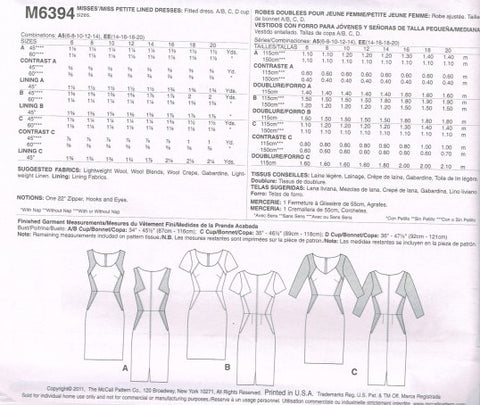 MISSES'/MISS PETITE LINED DRESSES