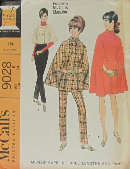 MISSES' CAPE IN THREE LENGTHS AND PANTS