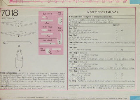 MISSES' BELTS AND BAGS