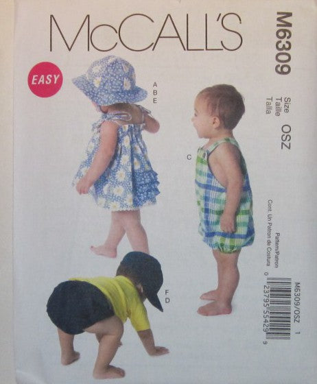 INFANTS DRESS PANTIES ROMPER DIAPER COVER AND HAT