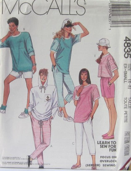 MISSES SWEATSHIRT TOPS PANTS OR SHORTS