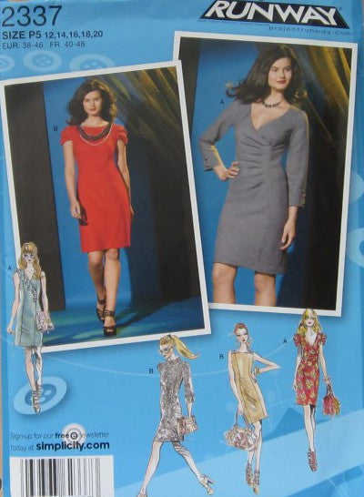 MISSES DRESS WITH FRONT AND SLEEVE VARIATIONS