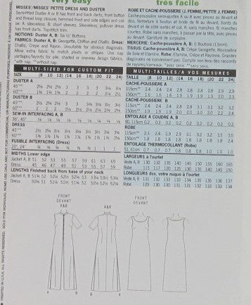 MISSES/MISSES PETITE DRESS AND DUSTER