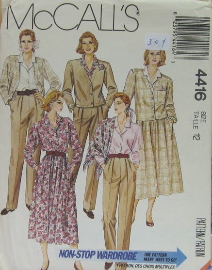 MISSES JACKET BLOUSE SKIRT PANTS AND SCARF