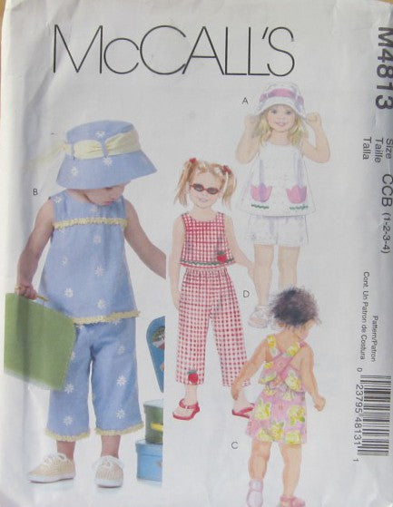 TODDLERS TOP SHORTS CAPRI PANTS AND HAT