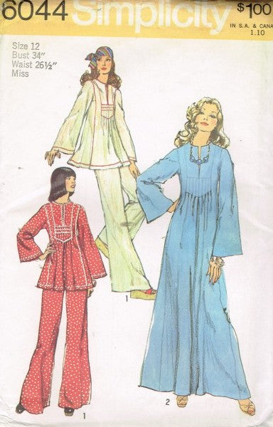 MISSES CAFTAN IN TWO LENGTHS AND PANTS