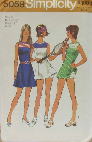 MISSES' TENNIS DRESS AND SHORT SHORTS OR MINI-DRESS