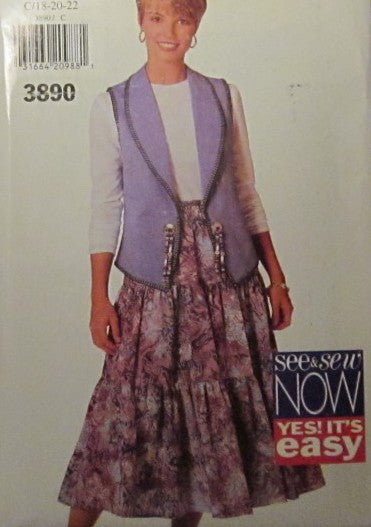 MISSES VEST TOP AND SKIRT