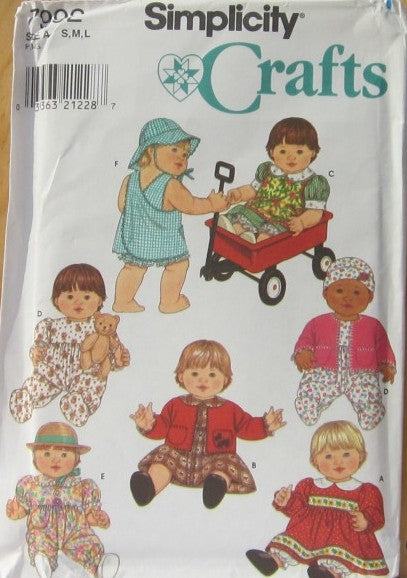 WARDROBE FOR BABY DOLLS IN THREE SIZES