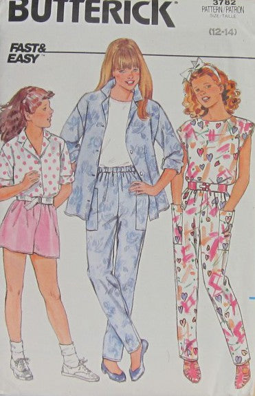 GIRLS SHIRT TOP SHORT AND PANTS