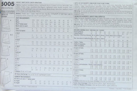MISSES SKIRTS WITH LENGTH VARIATIONS