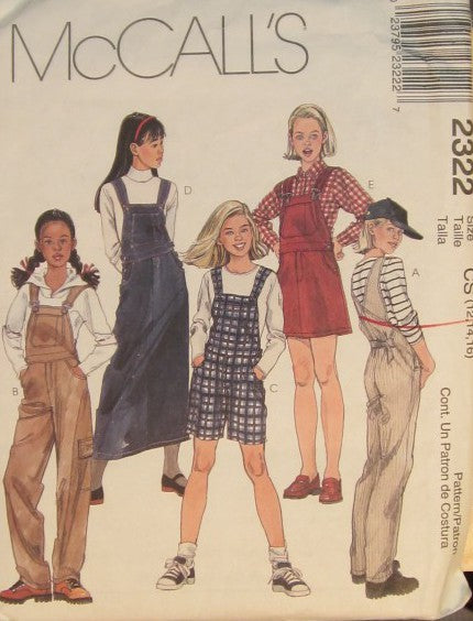 GIRLS OVERALLS AND JUMPER