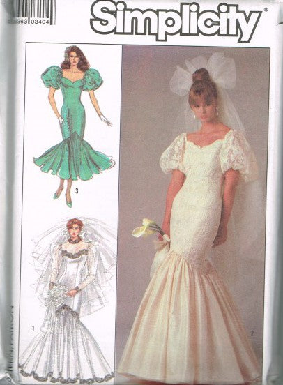 MISSES' FITTED LINED BRIDES' AND BRIDESMAIDS' DRESSES