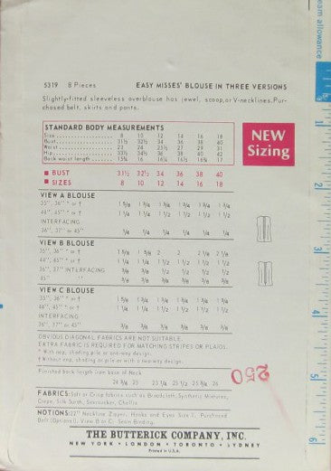 EASY MISSES' BLOUSE IN THREE VERSIONS