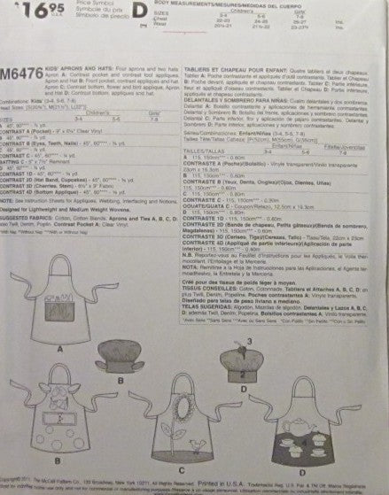 KIDS APRONS AND HATS