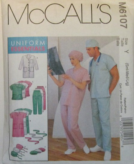 MISSES AND MEN'S LAB COAT DRESS TOP PANTS HATS