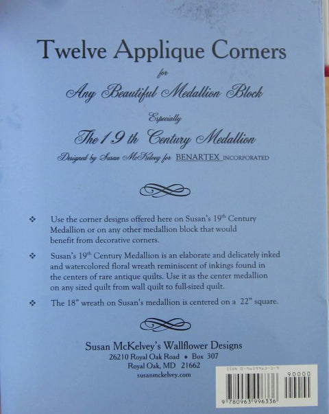 TWELVE ELEGANT APPLIQUE CONERS